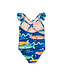 Tea Collection Sardinas Del Mar Ruffle One Pc. Swimsuit