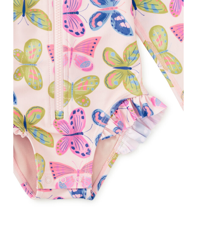 Tea Collection Flutter Fiesta Rash Guard Swimsuit