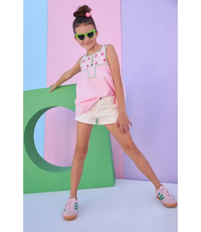 Bisby Ivory Denim Shorts