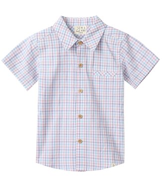 Me & Henry Pink/Blue/Lilac Plaid  Woven Shirt