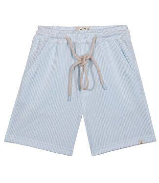 Me & Henry Blue Wide Stripe Jersey Knit Shorts