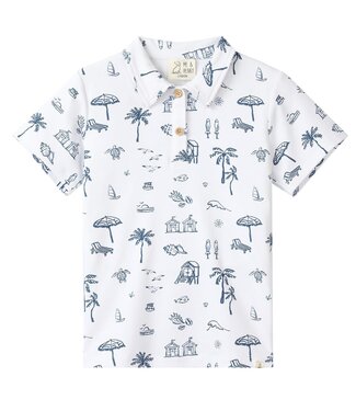 Me & Henry Beach Printed Polo