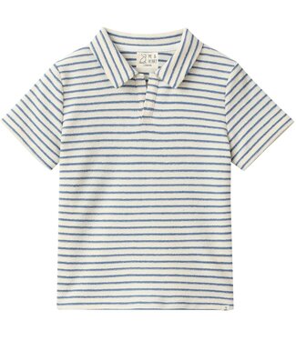 Me & Henry Chambray Stripe Terry Polo