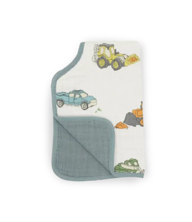 Cotton Muslin Burp Cloth Work Trucks