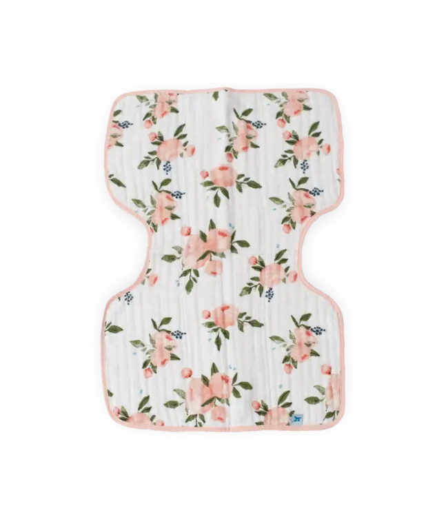 Little Unicorn Cotton Muslin Burp Cloth Watercolor Roses