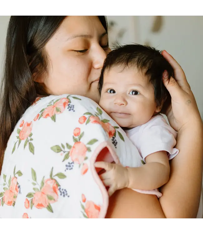 Little Unicorn Cotton Muslin Burp Cloth Watercolor Roses