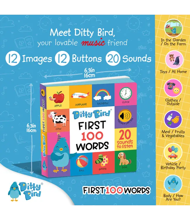 Ditty Bird Book First 100 Words