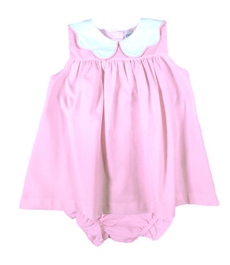 Ishtex Pink Poplin Infant Dress