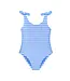 Limeapple Blue Stripe Crinkle Bow Tie One Pc. Swimsuit