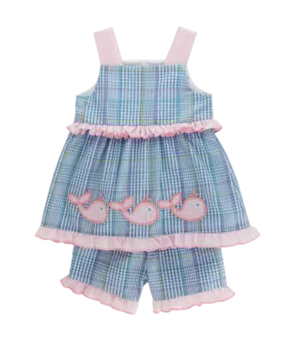 Bailey Boys Whale Wishes Strap Short Set