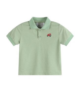 Lil Cactus Green Tractor Golf Polo