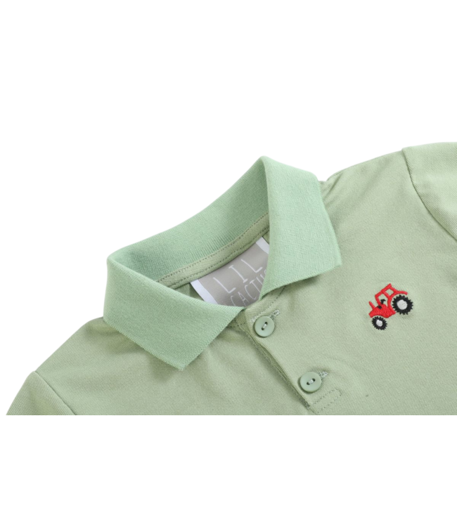 Lil Cactus Green Tractor Golf Polo