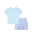 Lil Cactus Blue Gingham Crawfish Smocked Shirt & Short Set