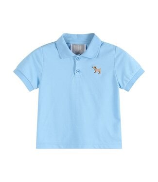 Lil Cactus Blue Puppy Golf Polo