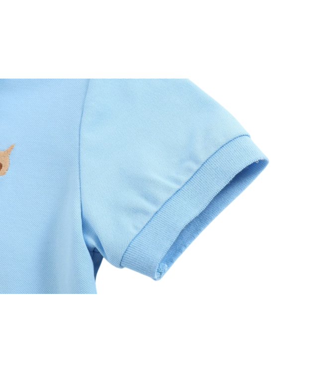 Lil Cactus Blue Puppy Golf Polo