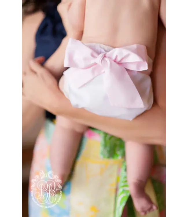 Beaufort Bonnet Worth Ave. White/Palm Beach Pink Baby Bow Bloomer