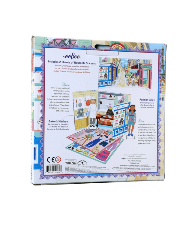eeboo A Day in Paris Paper Doll Set