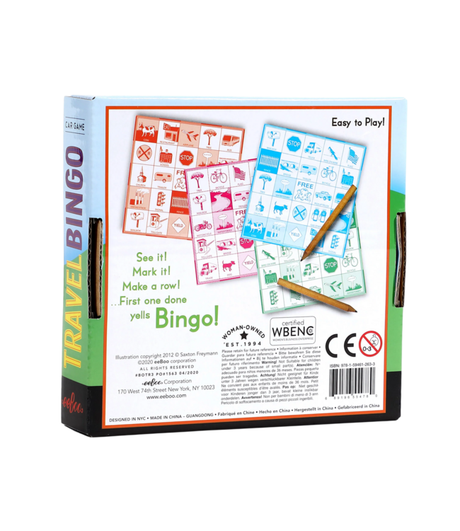 eeboo Travel Bingo