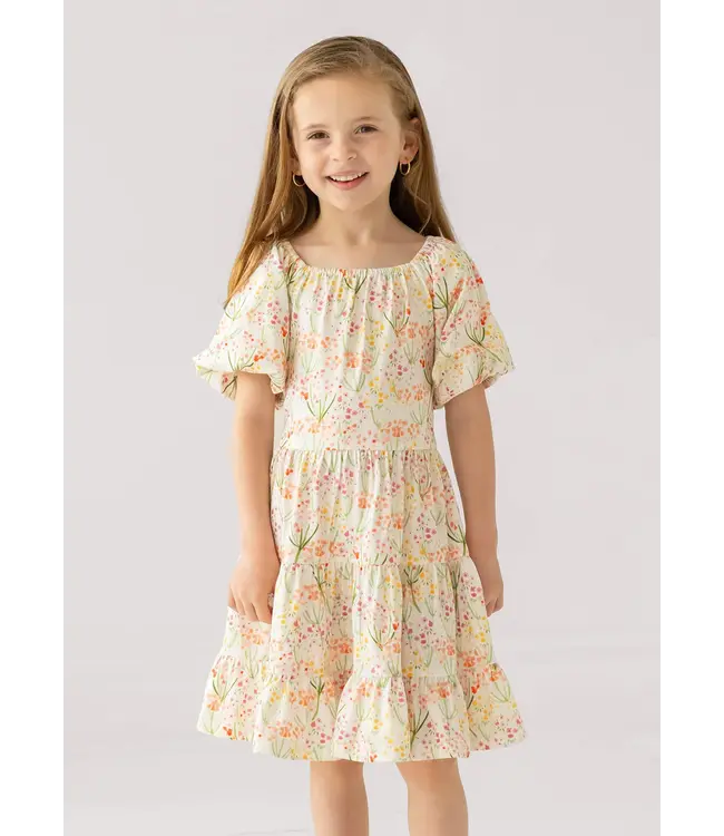 Mabel and Honey Orange Springtime Garden Dress