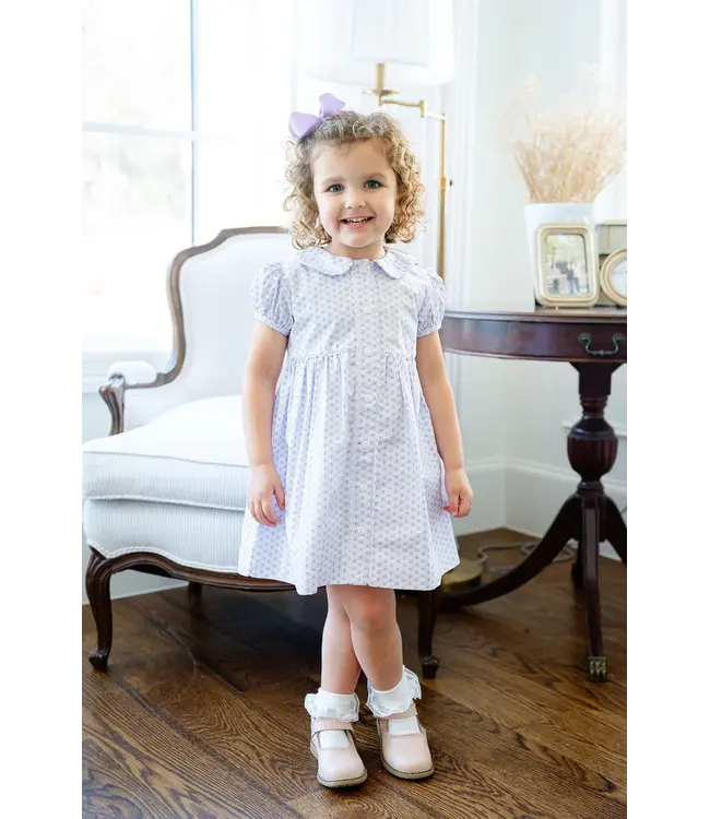 Ruth and Ralph Purple Floral Button Front Dress