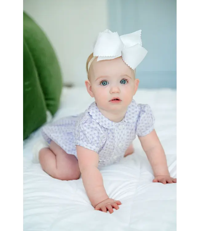 Purple Floral Button Front Bubble