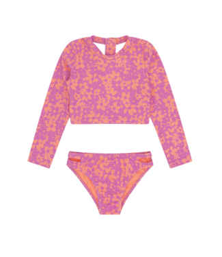 Feather 4 Arrow Magenta Punch Waves 4 Days Rash Guard Bikini