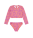 Feather 4 Arrow Magenta Punch Waves 4 Days Rash Guard Bikini