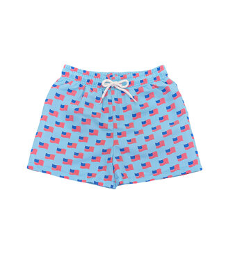 Saltwater Boys Co. Flag Saint Simons Swim Trunks