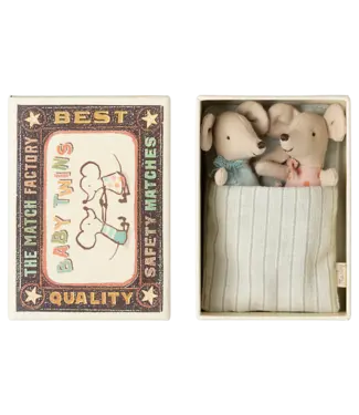 Maileg Twins, Baby Mice in Matchbox