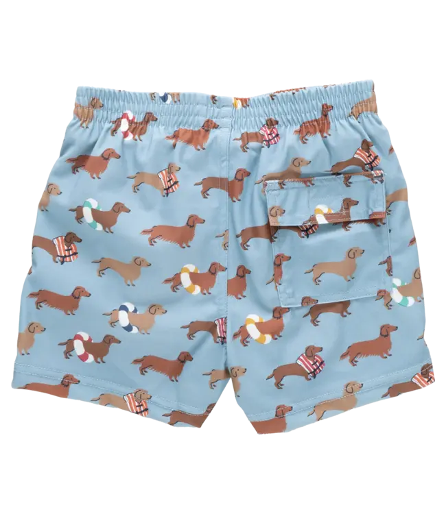 Pink Chicken Swim Dachshunds Swim Trunk