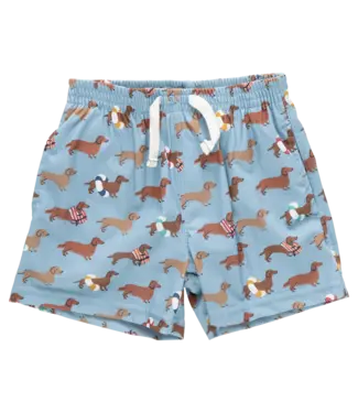 Pink Chicken Swim Dachshunds Swim Trunk