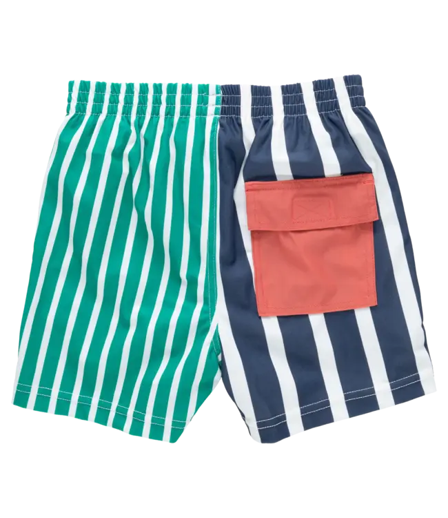 Pink Chicken Multi Stripe Swim Trunk