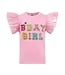 Lola & the Boys Pink Birthday Girl Gem Ruffle T-Shirt