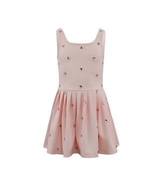 Lola & the Boys Peach Heart Scuba Tennis Dress