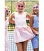 Lola & the Boys Peach Heart Scuba Tennis Dress
