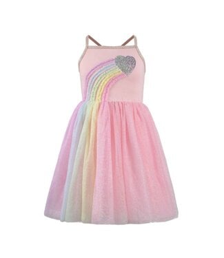 Lola & the Boys Heart Rainbow Tulle Dress