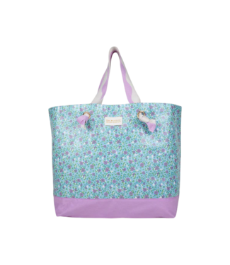 Beaufort Bonnet Fitzroy Floral/Violet/White Isabelle Beach Bag