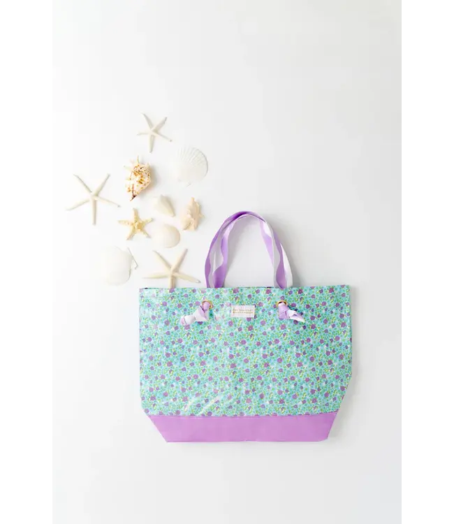 Beaufort Bonnet Fitzroy Floral/Violet/White Isabelle Beach Bag