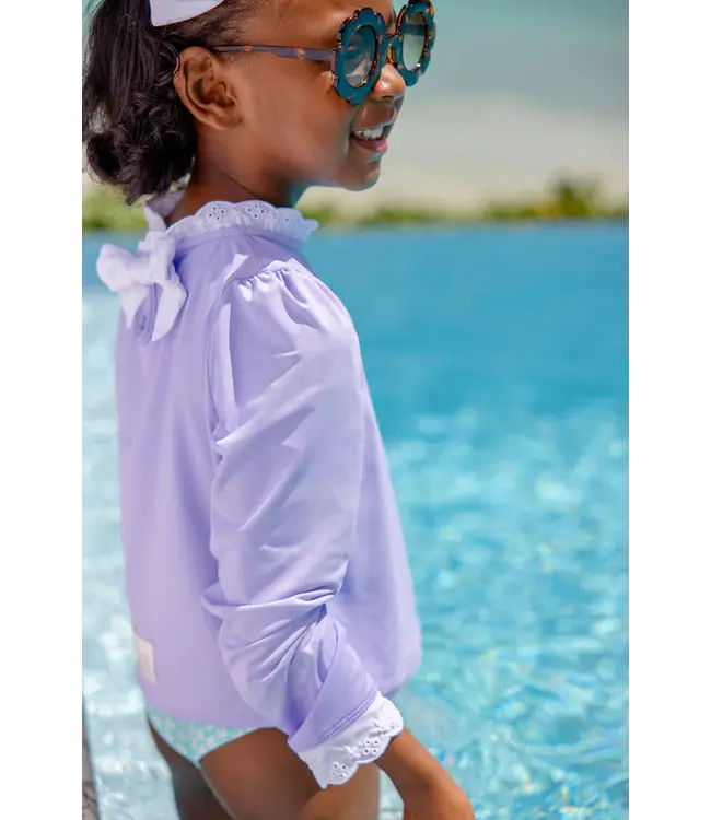 Beaufort Bonnet Lauderdale Lavender/White Winnie's Wave Spotter Swim-UPF