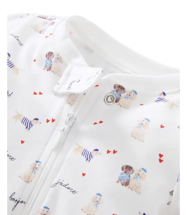 Petite Plume Le Woof Pima Romper