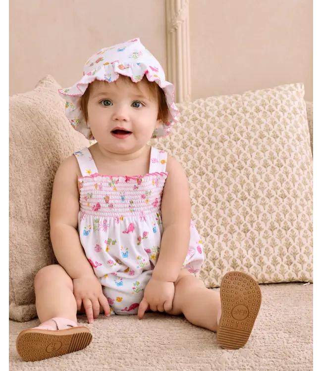 Kissy Kissy Pink Ocean Antics Smocked Bubble