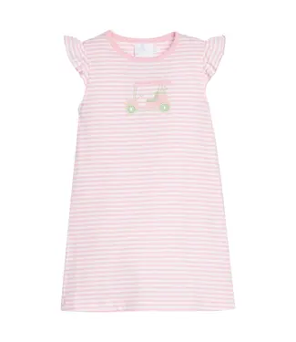 Little English Applique Tilly Dress - Golf Cart