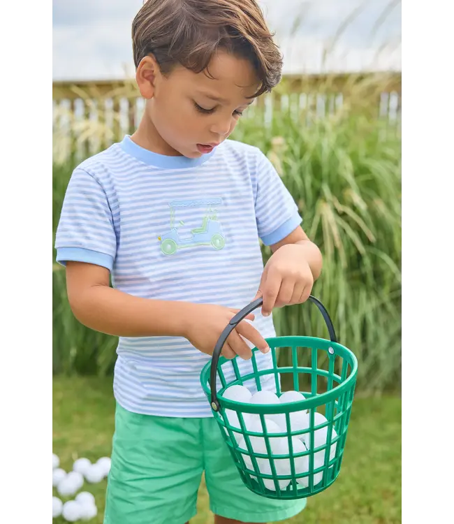 Little English Golf Cart Applique T-Shirt