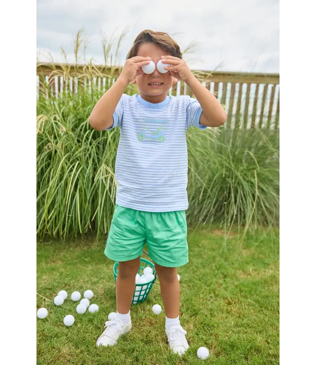 Little English Golf Cart Applique T-Shirt