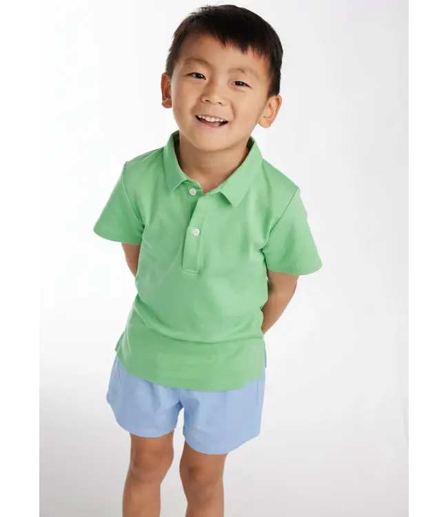 Little English Green S/S Polo