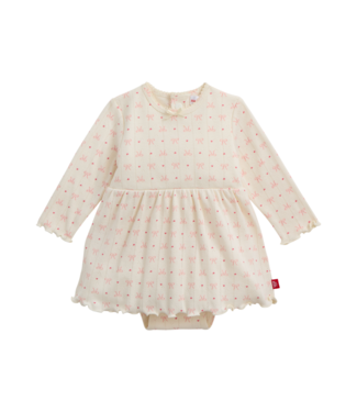 Magnificent Baby Heart & Bow Pointelle Bodysuit Dress