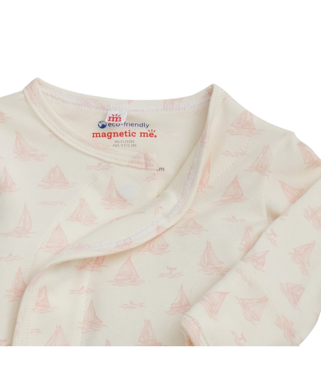 Magnificent Baby Tiny Tides Pink Organic Cotton Kimono Set