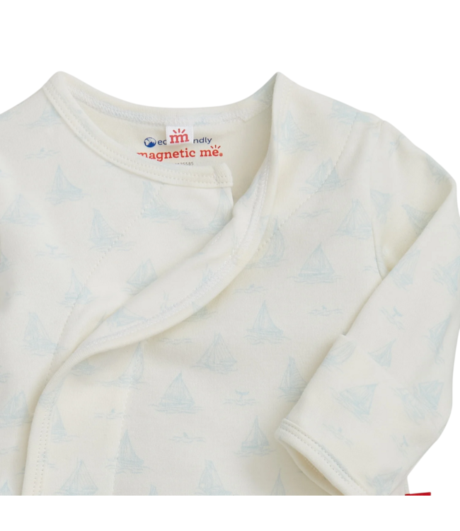 Magnificent Baby Tiny Tides Blue Organic Cotton Kimono Set