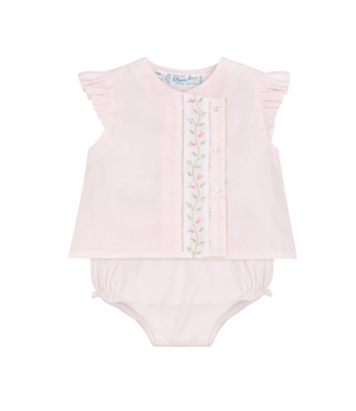 Feltman Brothers Pink Floral Vine Diaper Set