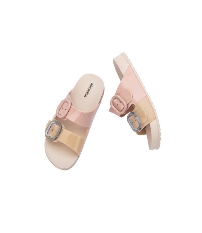 Mini Melissa Pink/Beige Cozy Slides